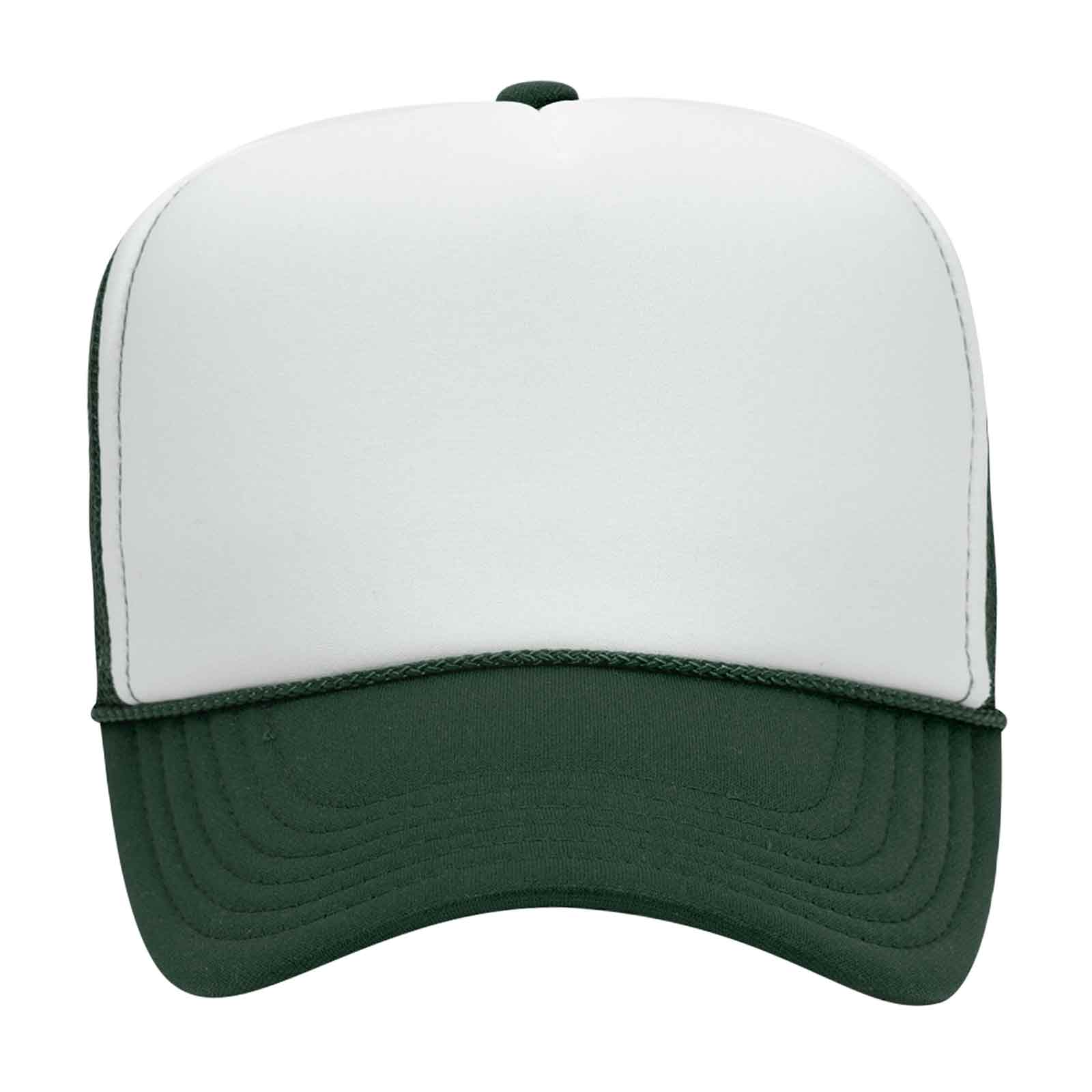 Otto 39-169 5 Panel High Crown Mesh Back Foam Trucker Hat, Polyester Foam Cap