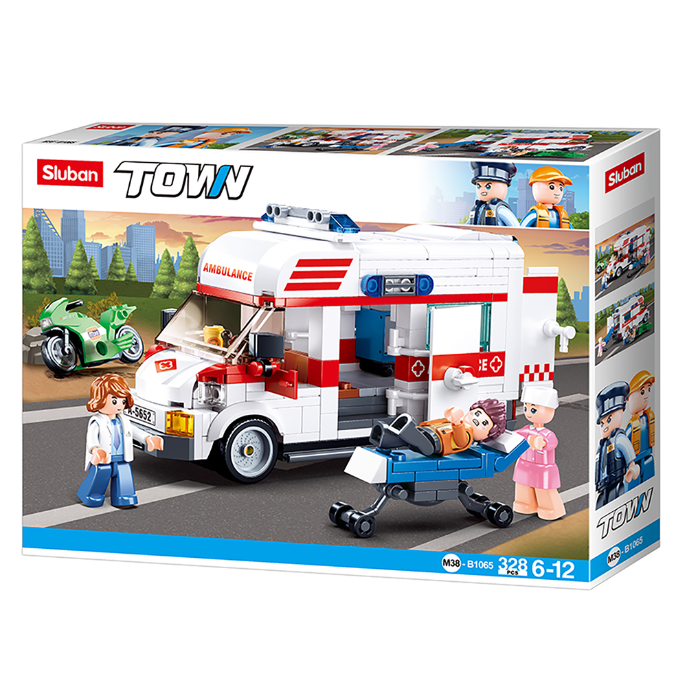 Town Ambulance Building Brick Kit (328 pcs)