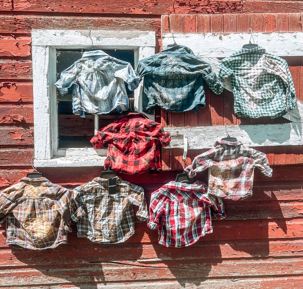 Toddler Upcycled bleached flannels