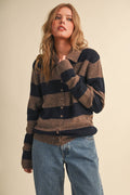 STRIPED SWEATER CARDIGAN MSW11385