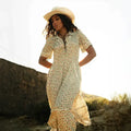 La Dahlia Dress - Desert Rose - Cream