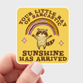 Your Little Ray of Sarcastic Sunshine Sticker - raccoon