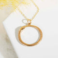 Sterling Silver or Bronze Ouroboros Snake Necklace