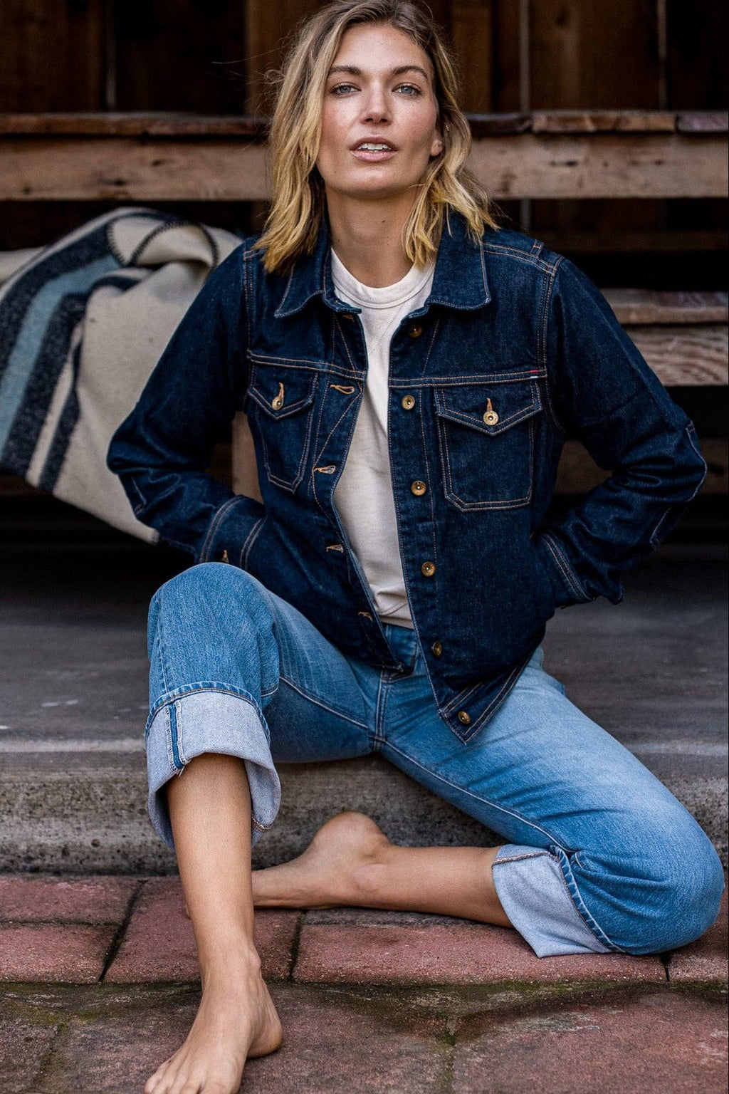 Women | Artcher Jacket | 14oz Broken Twill Denim - Ocean
