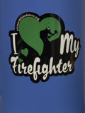 I Love My Firefighter Heart Stickers