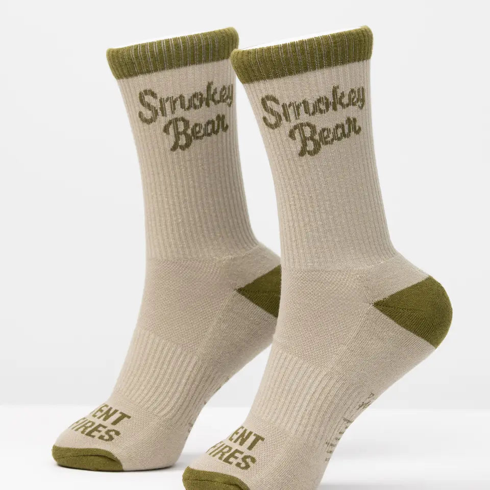 Socks Signature Smokey Bear in Sage Green