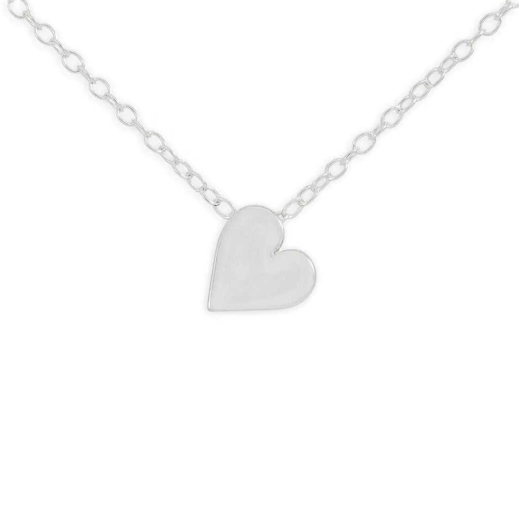 Sterling Silver Heart Slider Necklace